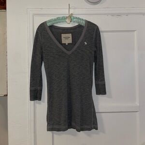 VINTAGE Abercrombie & Fitch baby doll v neck shirt